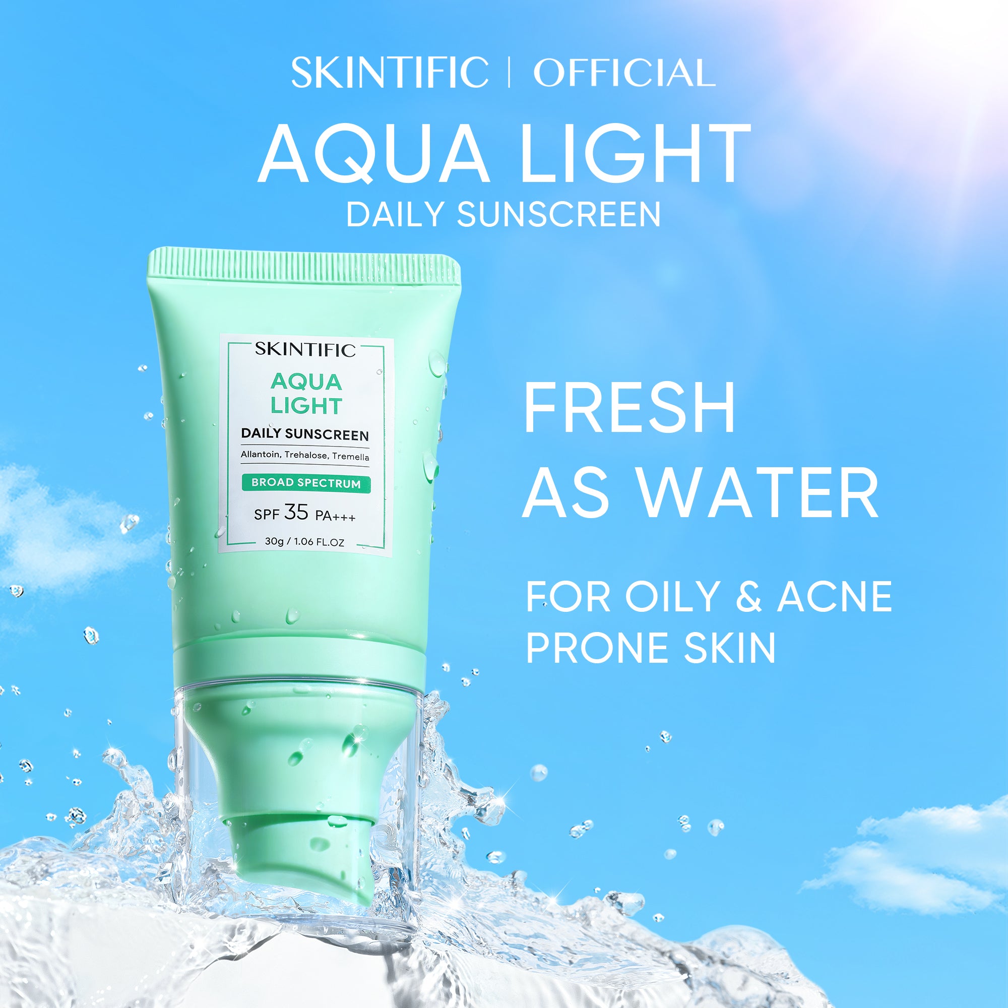 AQUA LIGHT DAILY SUNSCREEN 30ML/50ML SPF 35 PA+++