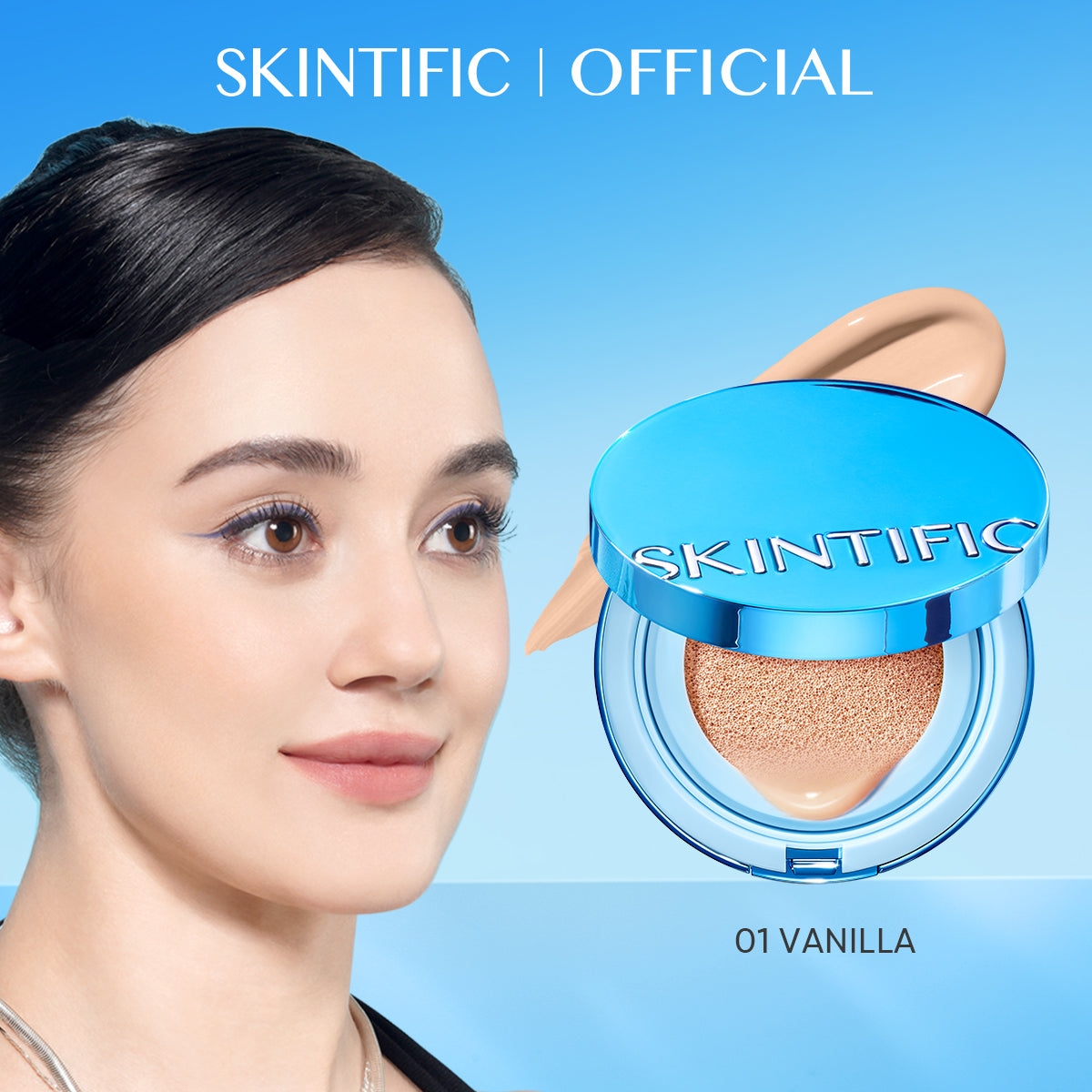 [NO.1] SKINTIFIC Perfect Stay Velvet Matte Cushion Foundation Full Coverage Long-lasting Oil Control Flawless Makeup