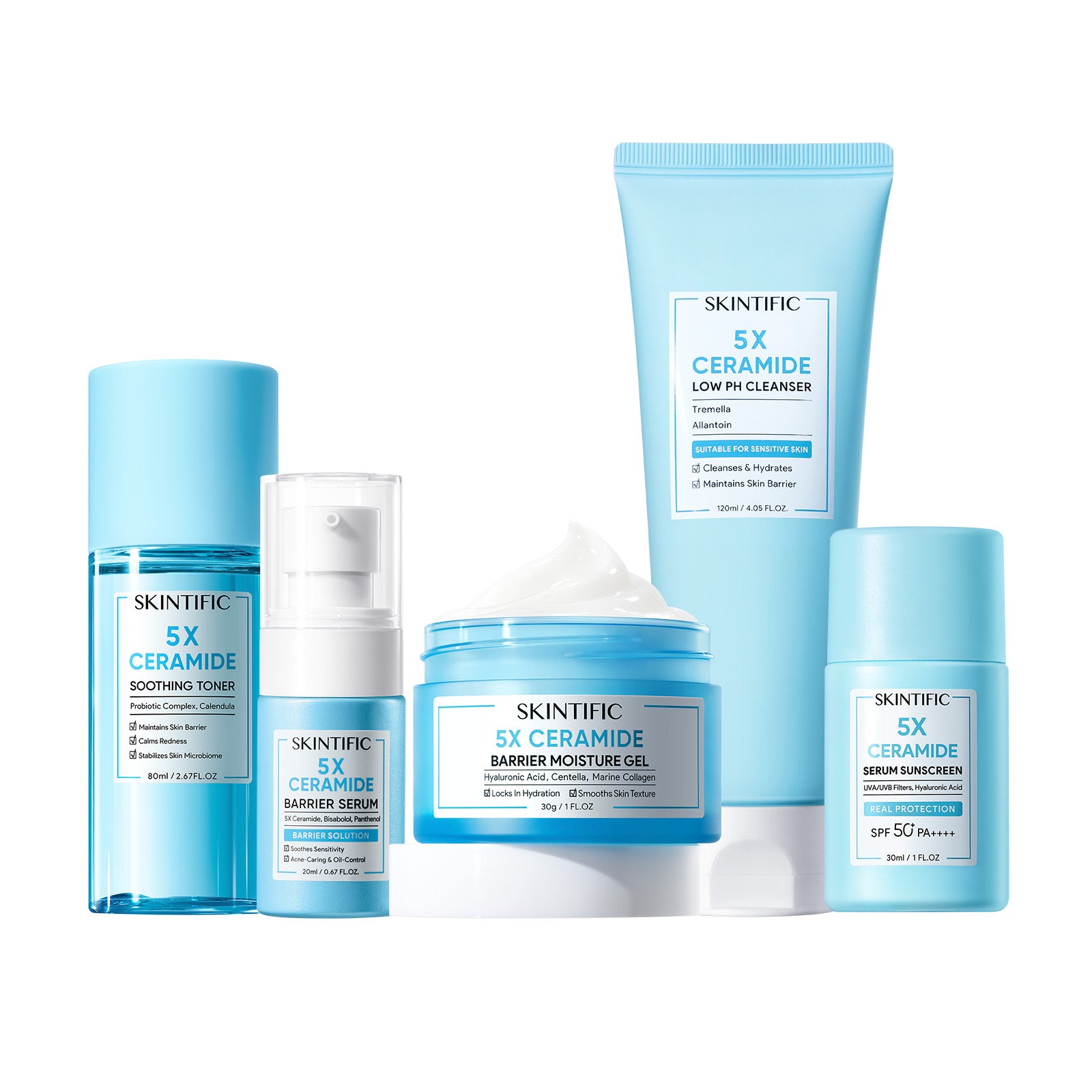 SKINTIFIC 5X Ceramide Barrier Repair Set 5PCS