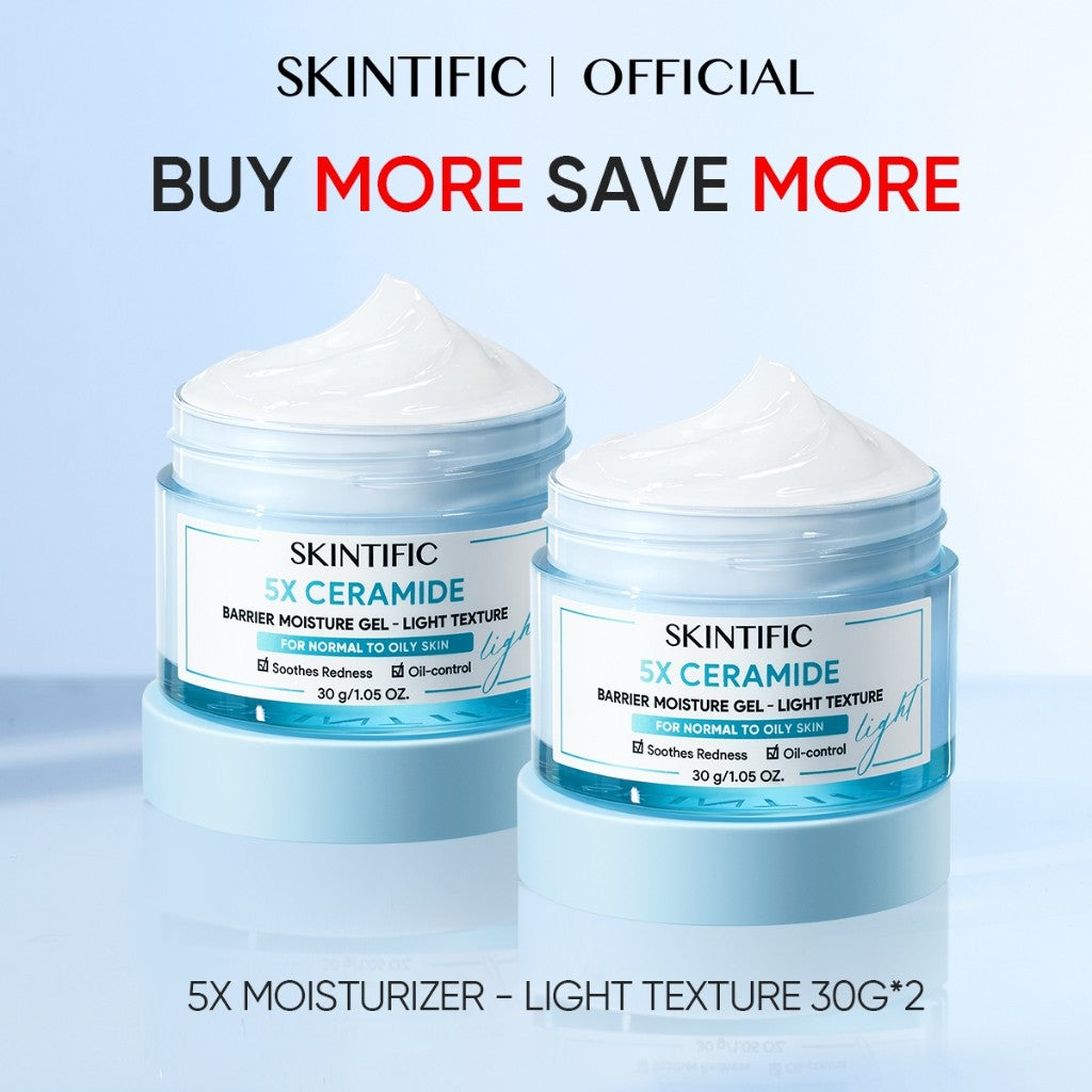 SKINTIFIC 5X Ceramide Moisture Gel Light-Texture Oil-control Moisturizer Barrier Repair Day Cream Absorb 10s Pre-makeup