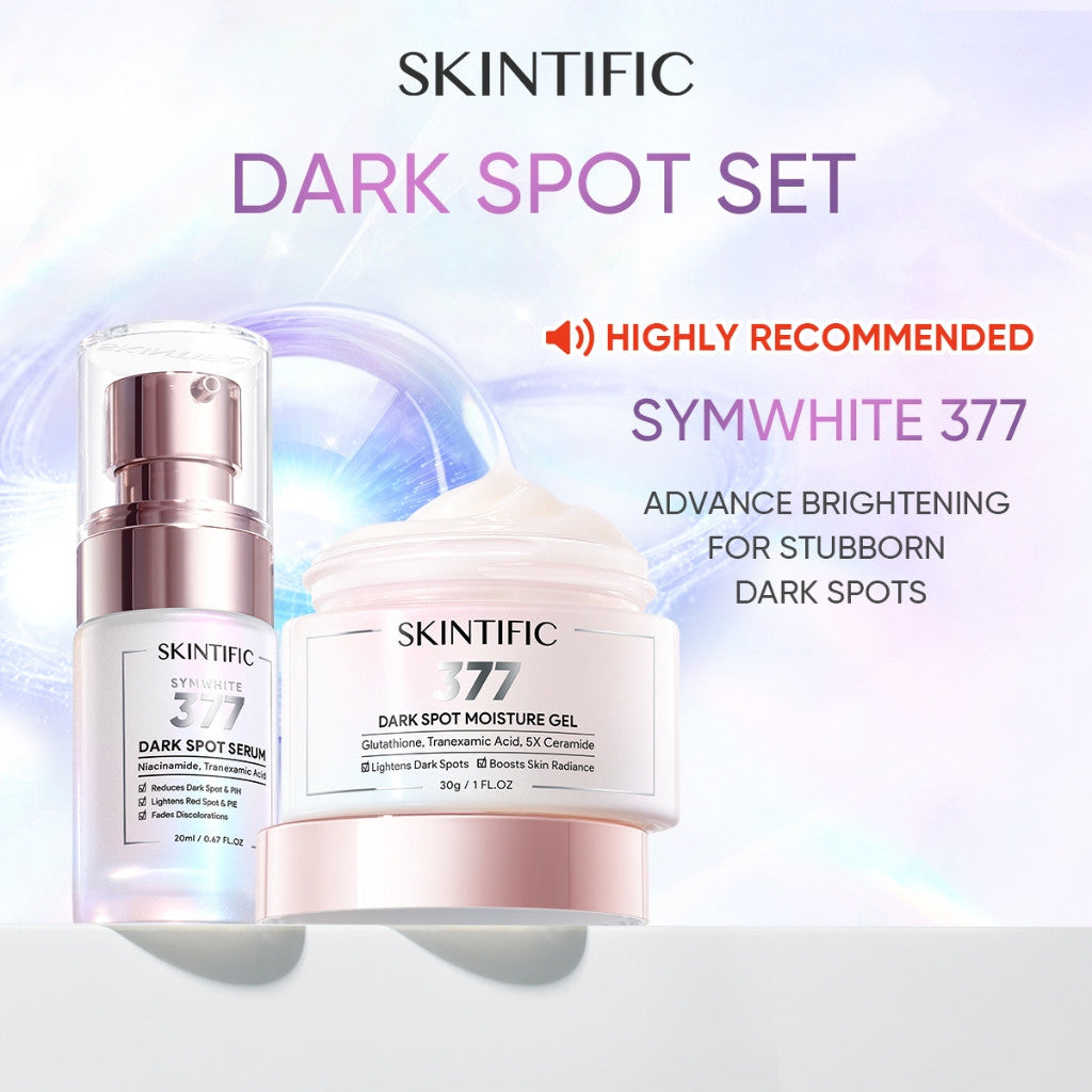 <2pcs Skincare Set>SKINTIFIC Anti Dark Spot Even Tone Radiant Skin Fade acne scars Moisturizing-377 Serum ,Facial Cream