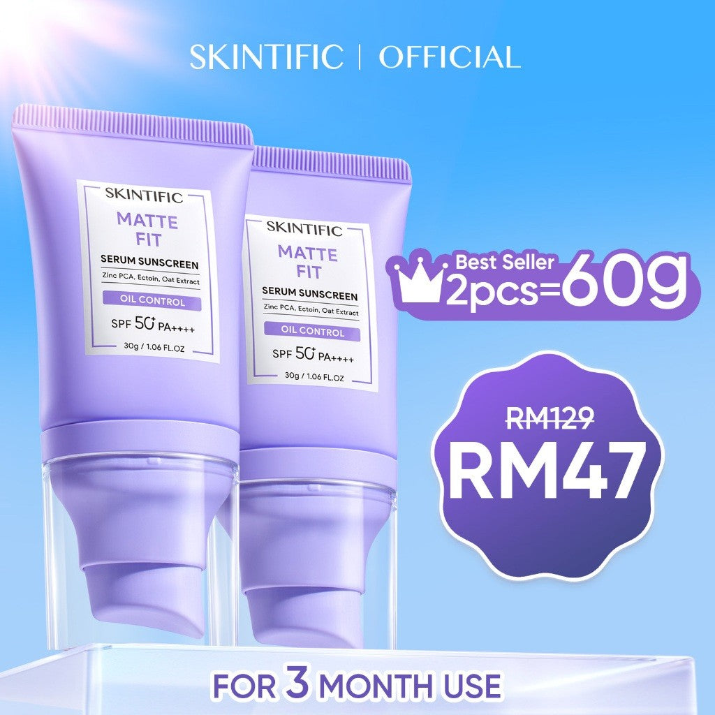 [NO.1] SKINTIFIC Matte Fit Serum Sunscreen SPF50+PA++++UV Protection Oil Control Fast-Absorbing  No White Cast