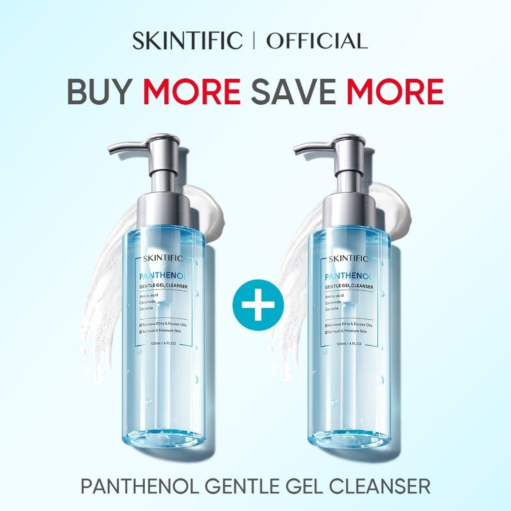 SKINTIFIC Panthenol Gel Cleanser Hydrating Moisturize Smooth Skin pencuci muka Face Wash Amino Acid Oil Control