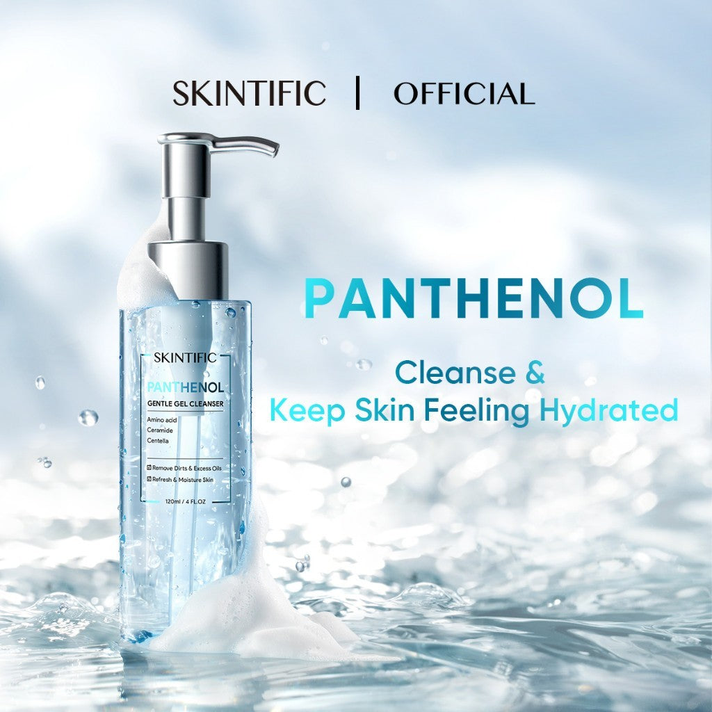 SKINTIFIC Panthenol Gel Cleanser Hydrating Moisturize Smooth Skin pencuci muka Face Wash Amino Acid Oil Control
