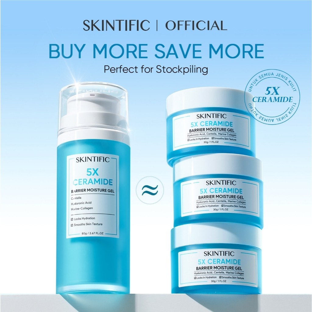 [NO.1]SKINTIFIC 5X Ceramide Barrier Repair Moisture Gel Hydrating Moisturizer Skincare Day Night Cream Centella Smooth