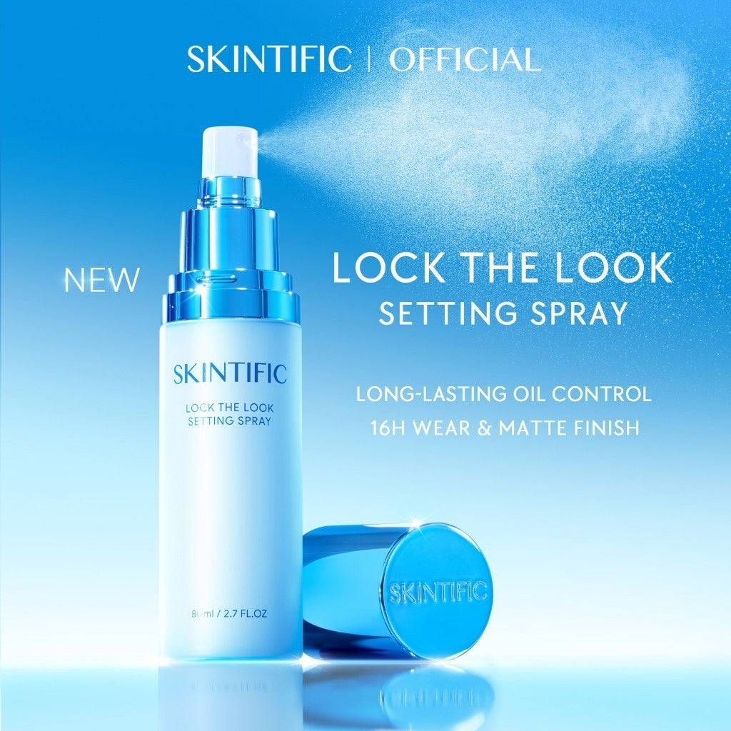 SKINTIFIC Lock The Look Setting Spray Long-Lasting Oil Control Velvet Matte Finish Face Make up Fixing Spray Waterproof