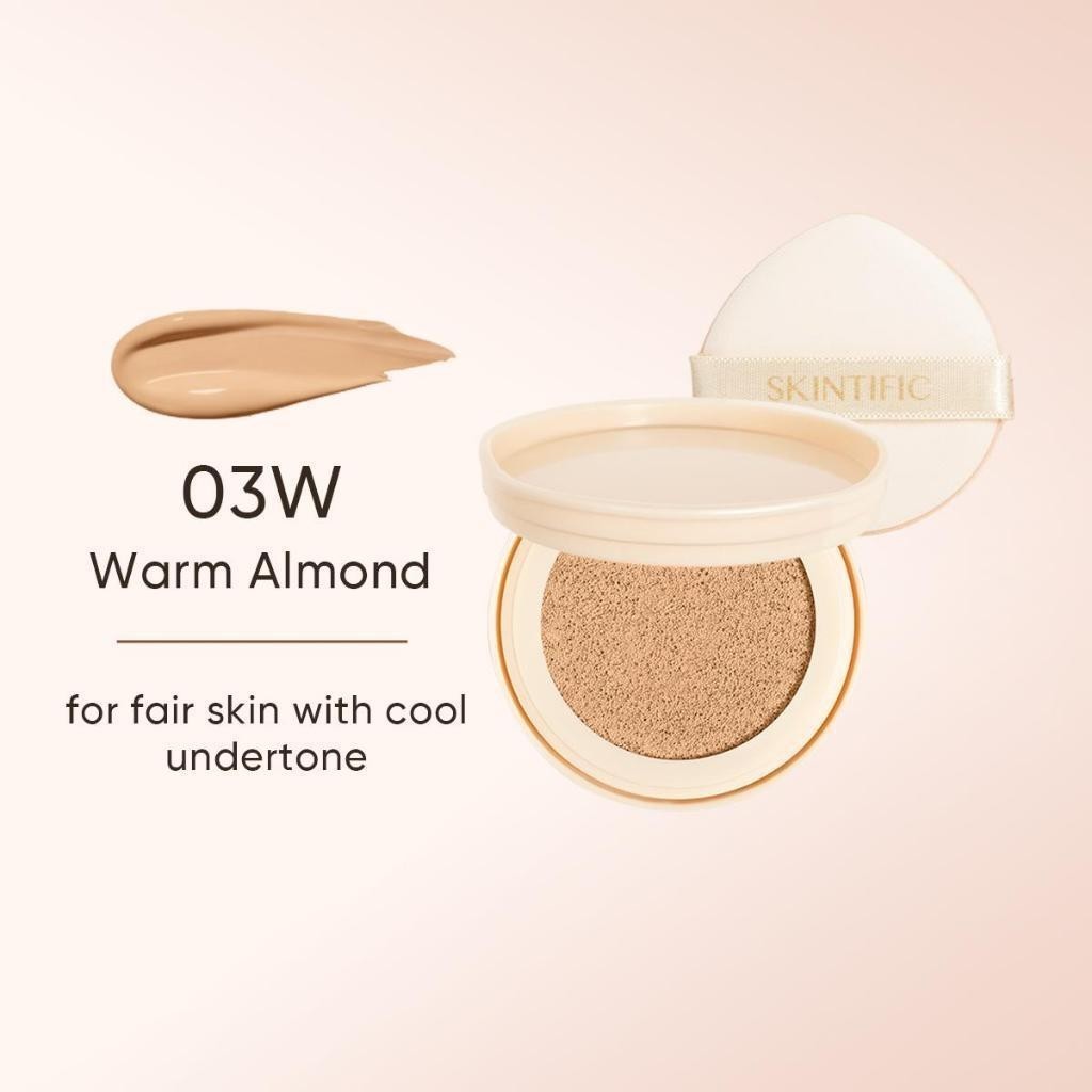 SKINTIFIC Cover All Perfect Cushion Foundation Full & High Coverage Flawless Healthy Glow Makeup Waterproof Long-Lasting