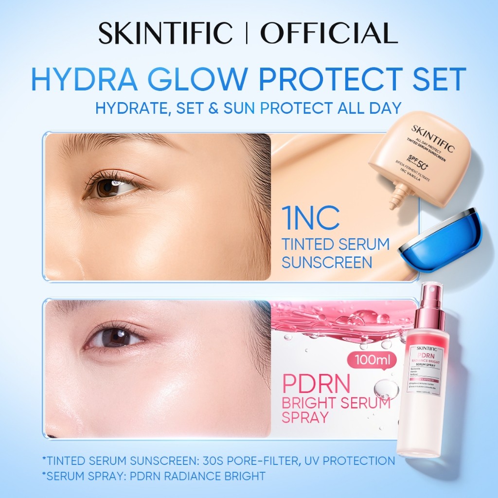 <TOP SELLER>SKINTIFIC All Day Protect 2in1 Tinted Serum Sunscreen SPF50+PA++++ Soft Glow Perfect Coverage 8H Lasting