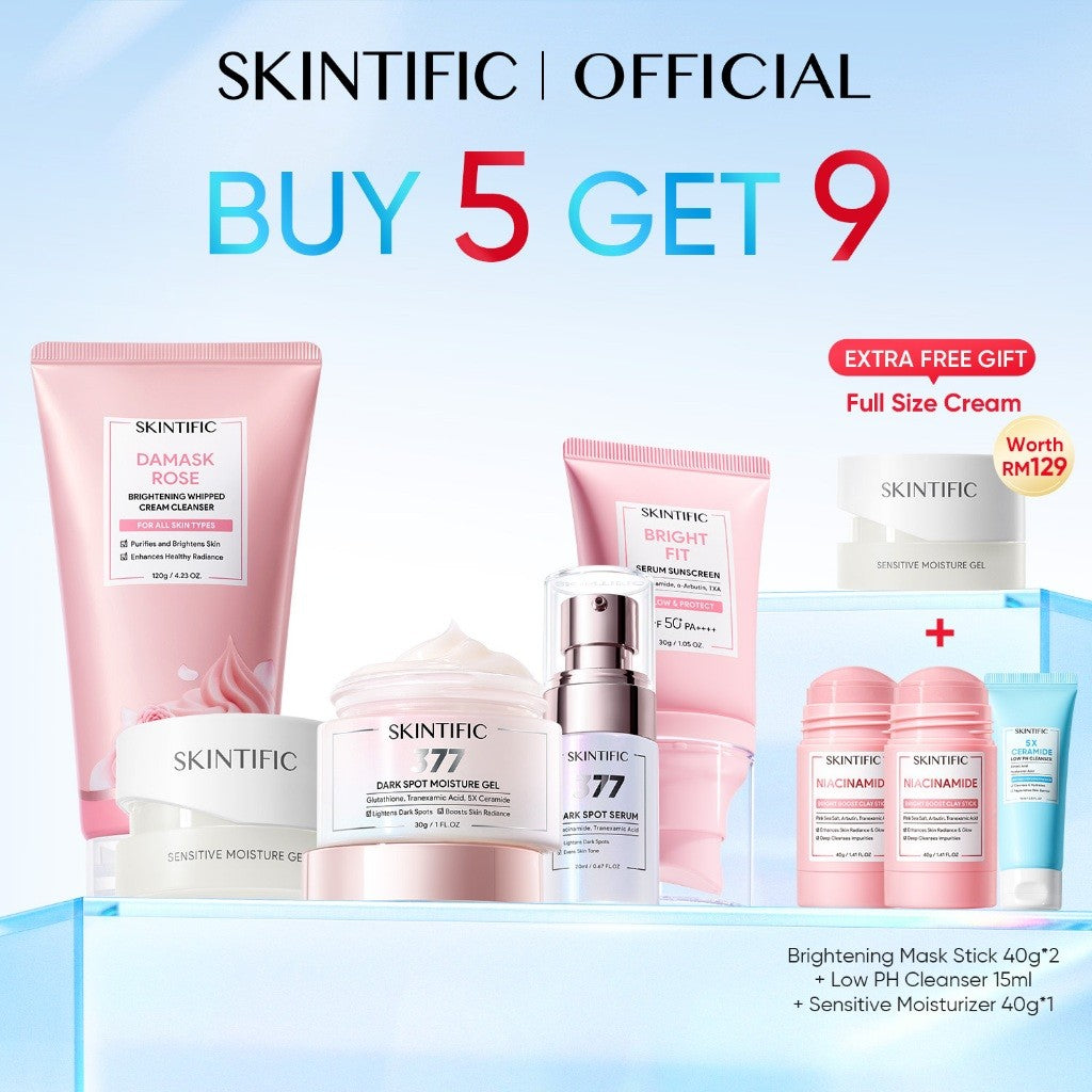 <9pcs Skincare Set>SKINTIFIC Repairing Barrier, Glowing,Fading Spots