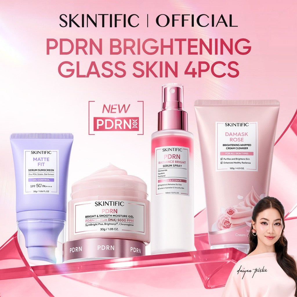 SKINTIFIC 4PCS Sunblock Set SPF 50+ PA++++-Cleanser,Serum,Cream&Sunscreen Skincare | Fades Spots,Brightens,Repairs,Acne