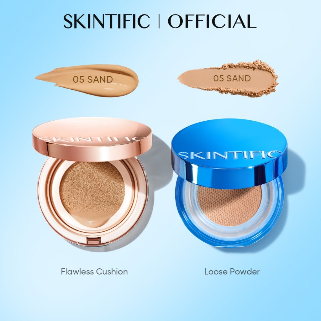 SKINTIFIC Cover All Perfect Cushion Foundation Full & High Coverage Flawless Healthy Glow Makeup Waterproof Long-Lasting