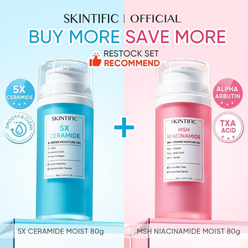 SKINTIFIC 5X Ceramide Barrier Repair Moisture Gel 80g Soothing Moisturizer Skincare Moisturiser Day Night Cream Centella