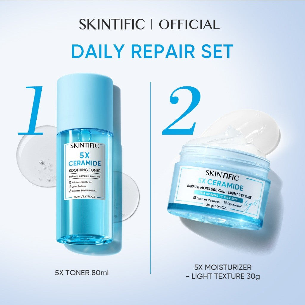SKINTIFIC 5X Ceramide Moisture Gel Light-Texture Oil-control Moisturizer Barrier Repair Day Cream Absorb 10s Pre-makeup