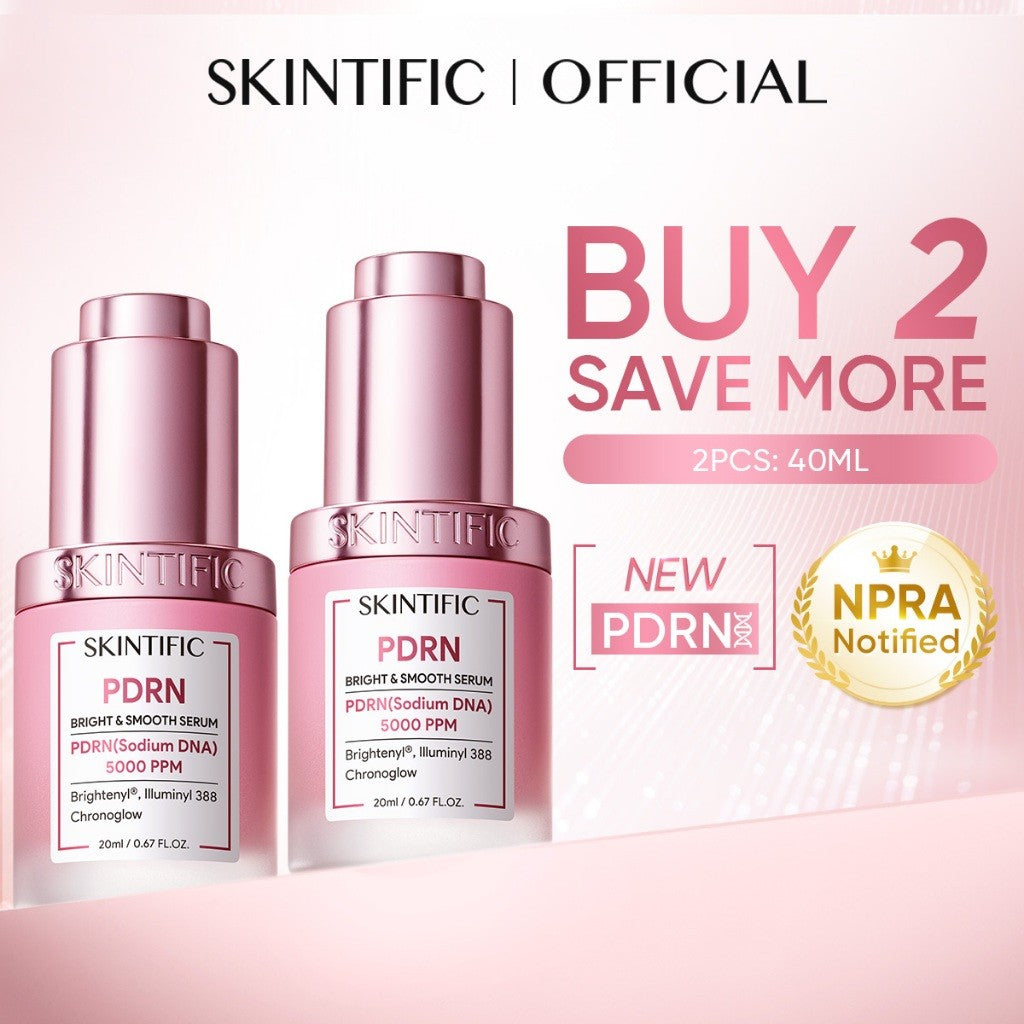 [6.5 NEW LAUNCH] SKINTIFIC PDRN 5000PPM Brightening Serum (20ml) Whitening Essence Fade Dark Spot, Anti-Aging Sensitive