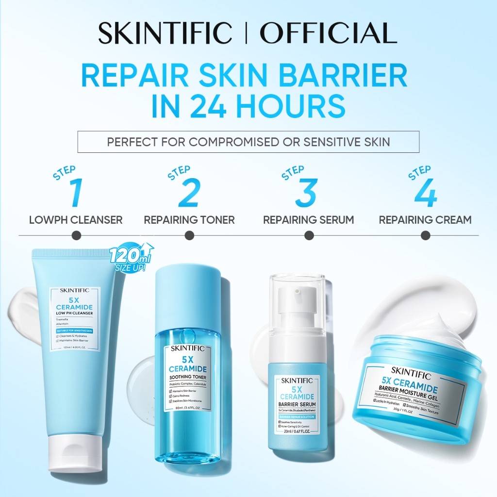 SKINTIFIC 5X Ceramide Soothing Skin Barrier Repair Toner hydrating toner simple toner skincare 80ml