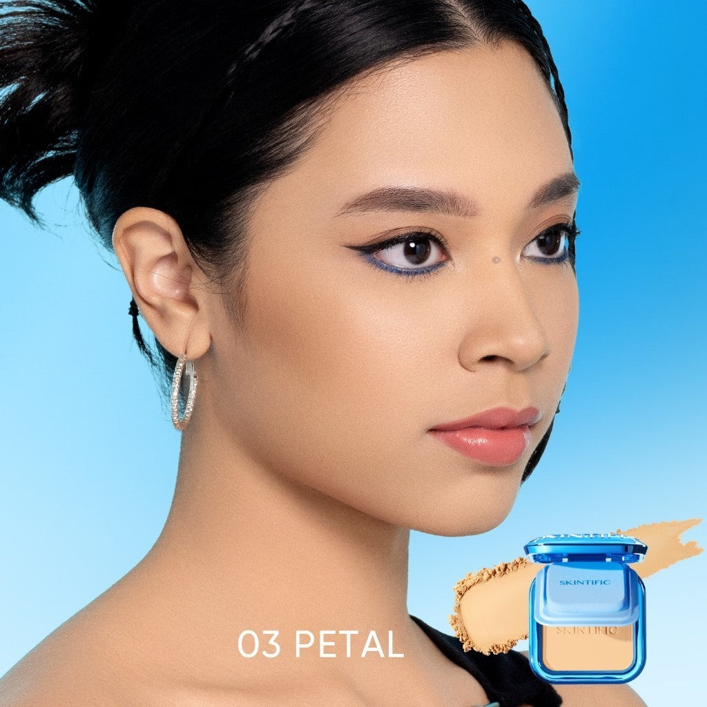 SKINTIFIC Ultra Cover Powder Foundation Full Coverage Oil Control Matte Flawless Face Concealer Makeup