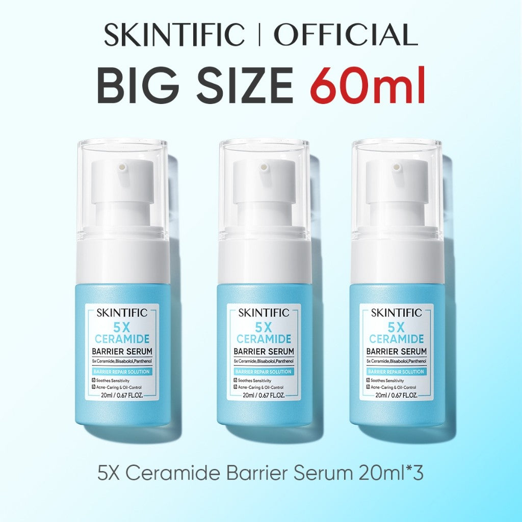 SKINTIFIC 5X Ceramide Skin Barrier Repair Serum Skincare Serum muka  Centella Essence Radiance Glowing Acne scars