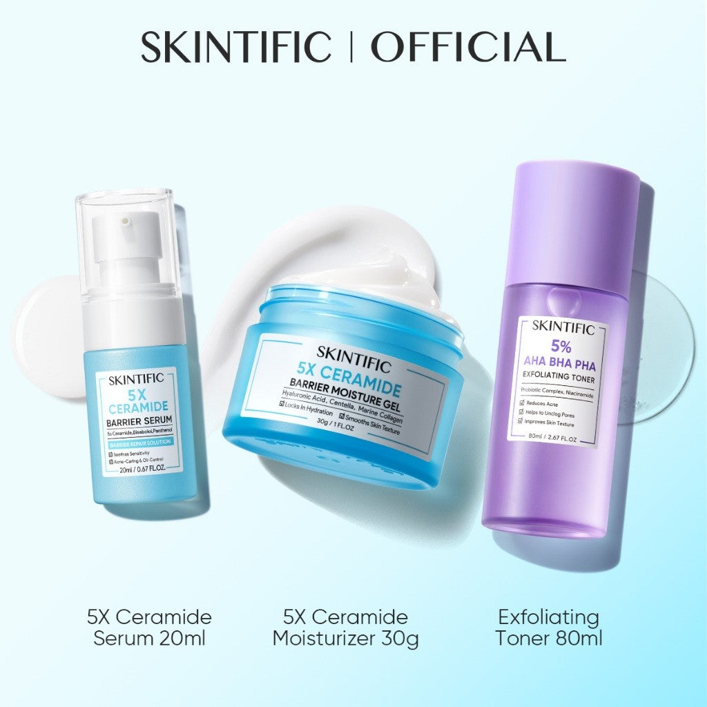 SKINTIFIC 5X Ceramide Skin Barrier Repair Serum Skincare Serum muka  Centella Essence Radiance Glowing Acne scars