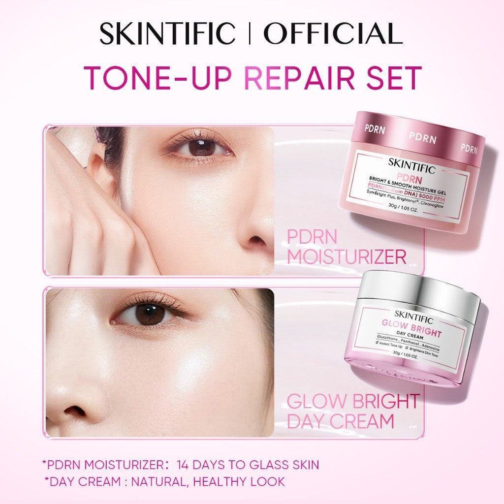 SKINTIFIC PDRN Repair Glow Cream | Deep Hydration, Repair Skin Barrier, 3IN1brighten, Fades Dark Spots,Glow
