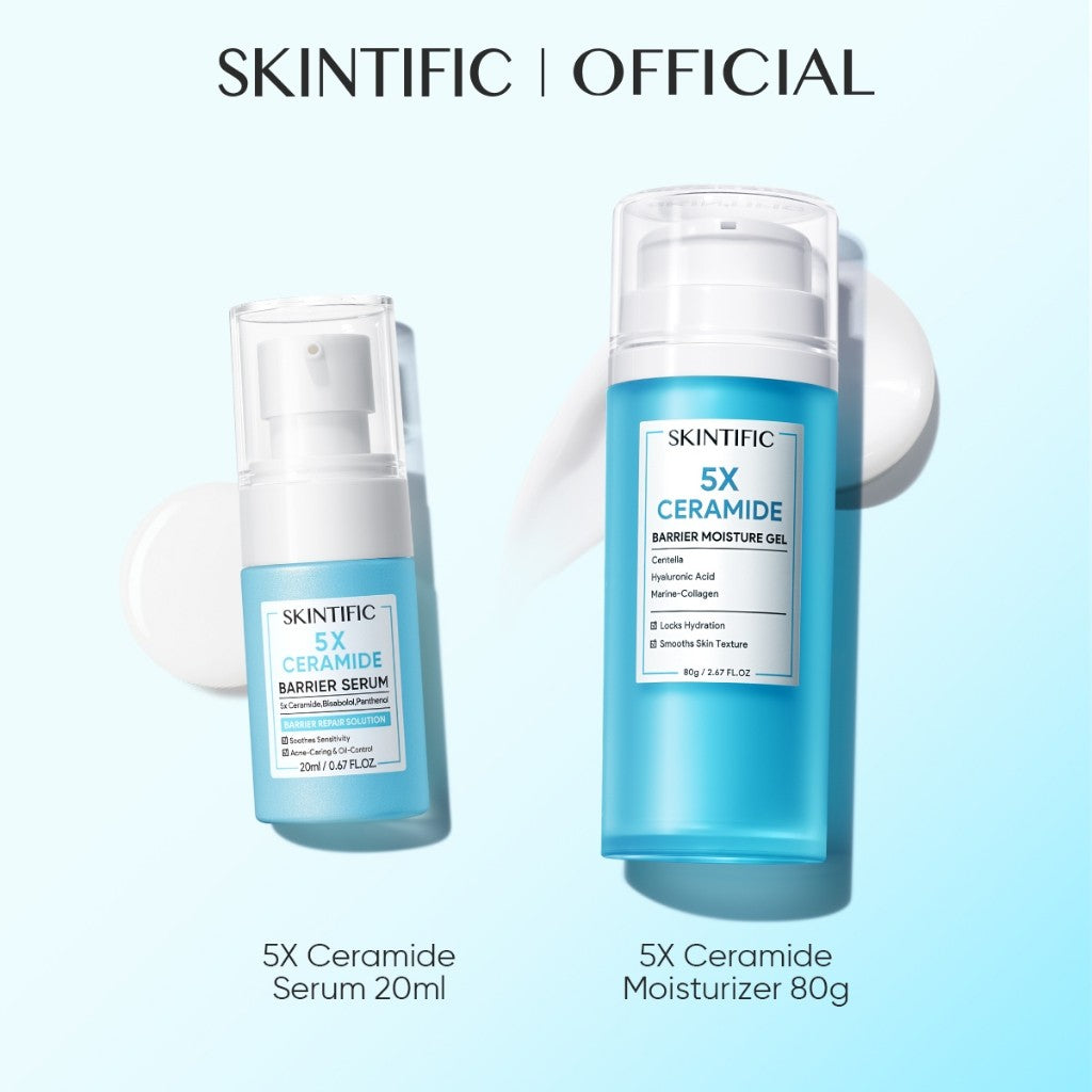 SKINTIFIC 5X Ceramide Skin Barrier Repair Serum Skincare Serum muka  Centella Essence Radiance Glowing Acne scars
