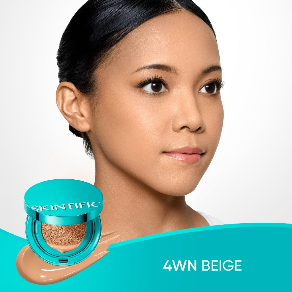 [5.21 New Launch]SKINTIFIC Perfect Stay Serum Matte Cushion Foundation SPF50 PA++++ Full Coverage Long-Lasting Makeup