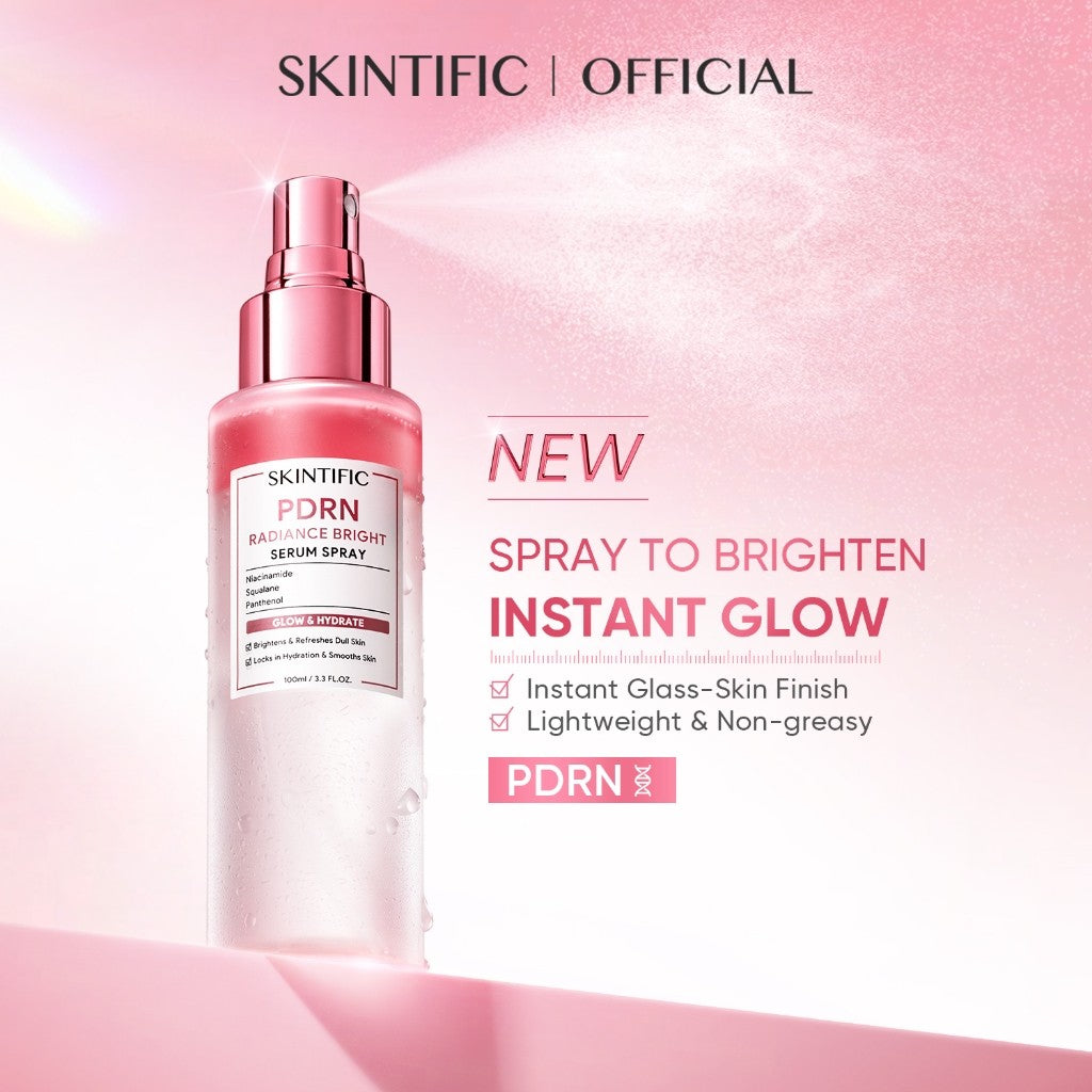 [MimiLana approved,Live-exclusive] SKINTIFIC PDRN Radiance Bright Serum Spray | Instant Glow, Niacinamide Whiten, Smooth