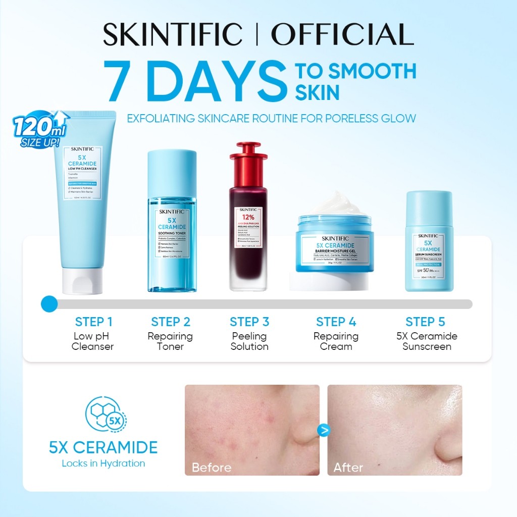 <9pcs Skincare Set>SKINTIFIC Repairing Barrier, Glowing,Fading Spots