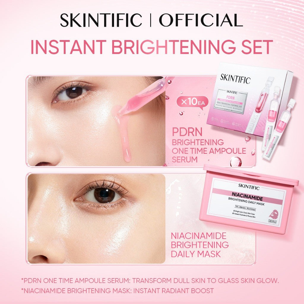 [TOP SELLER]SKINTIFIC Niacinamide Brightening Mask Face Daily Mask Centella 10-minute daily brightening sheet mask 30pcs
