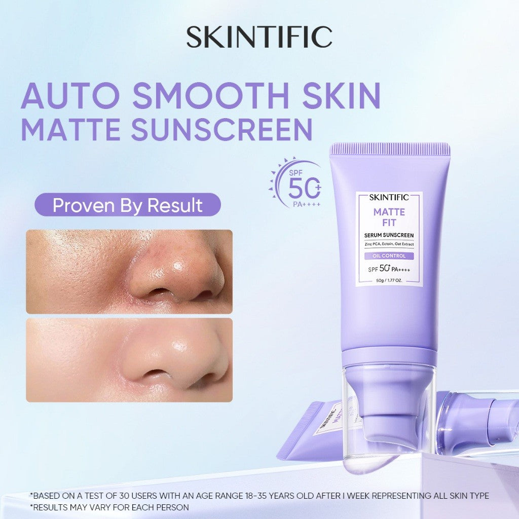 [NO.1] SKINTIFIC Matte Fit Serum Sunscreen SPF50+PA++++UV Protection Oil Control Fast-Absorbing  No White Cast