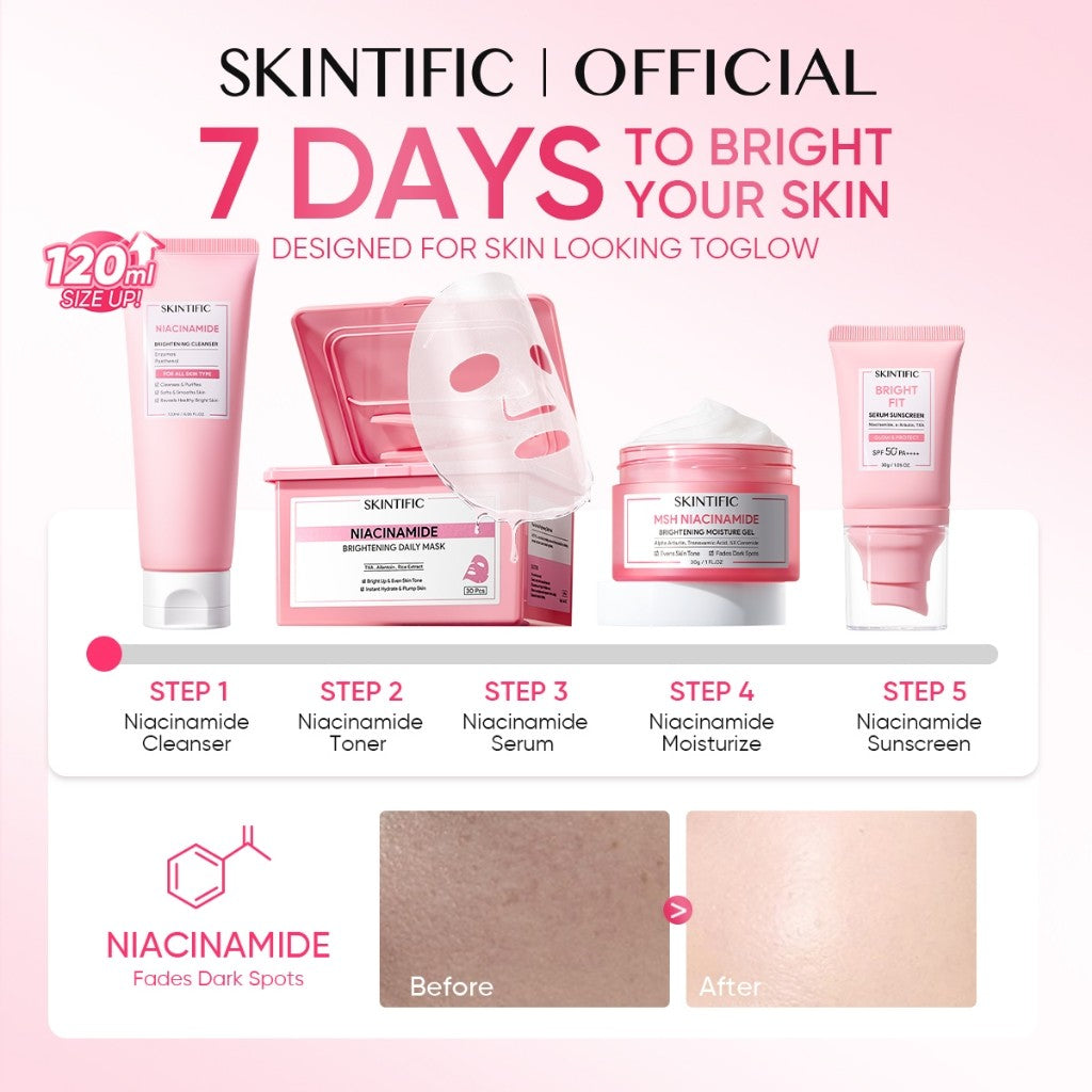 <9pcs Skincare Set>SKINTIFIC Repairing Barrier, Glowing,Fading Spots