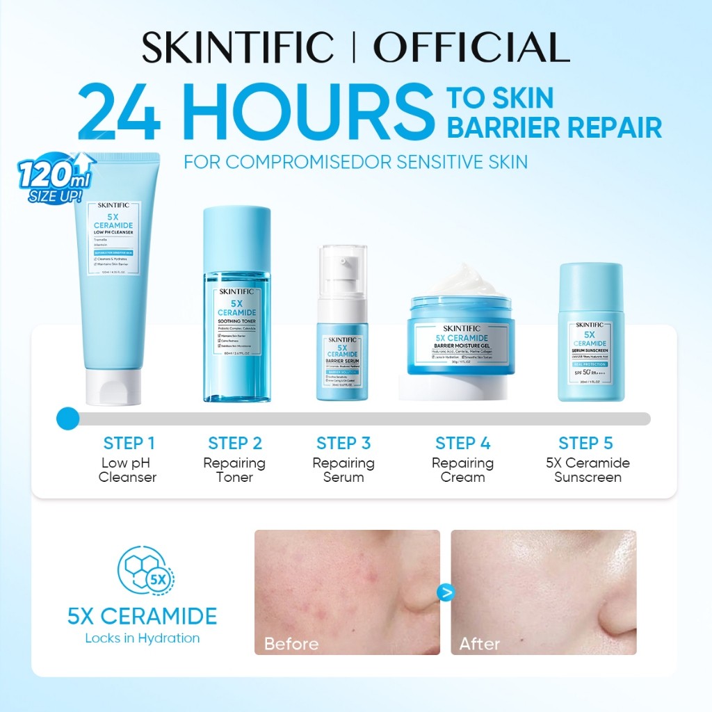 <9pcs Skincare Set>SKINTIFIC Repairing Barrier, Glowing,Fading Spots