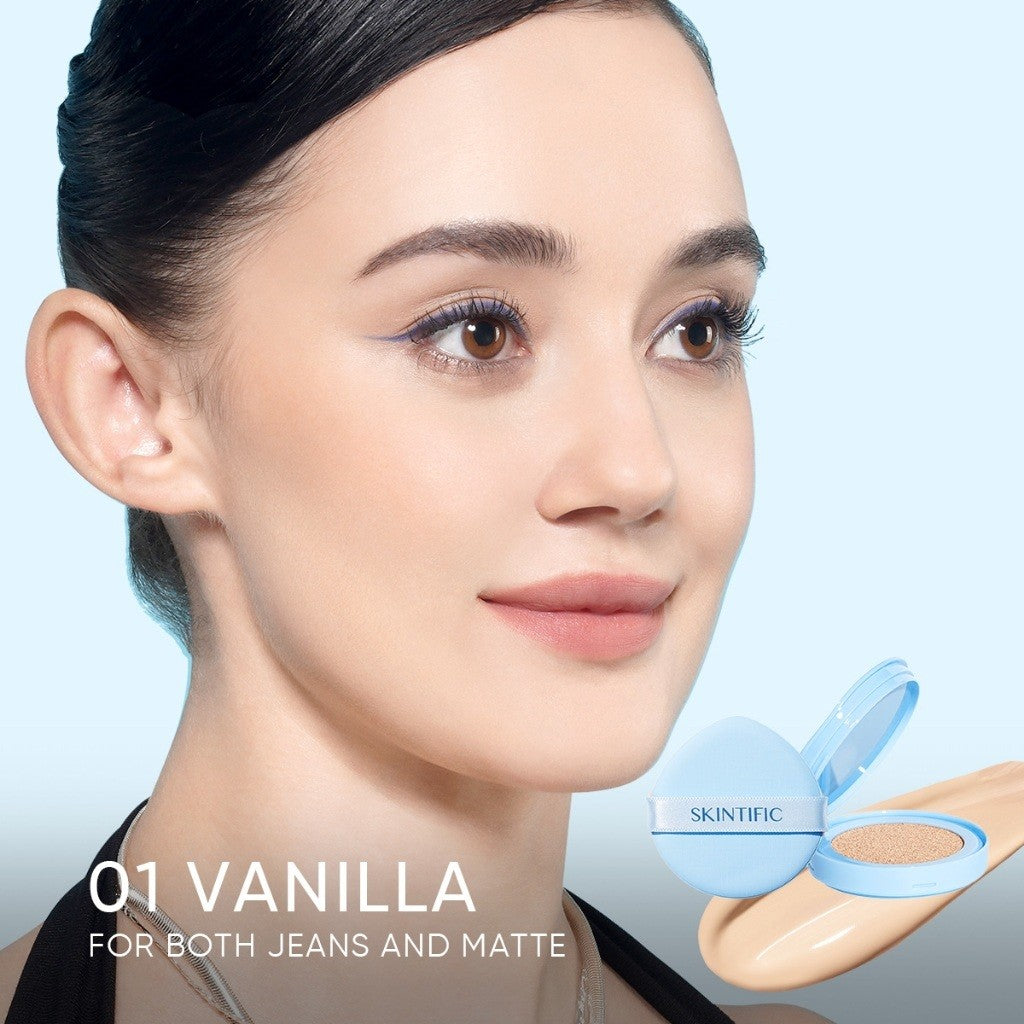 [NO.1] SKINTIFIC Perfect Stay Velvet Matte Cushion Foundation Full Coverage Long-lasting Oil Control Flawless Makeup