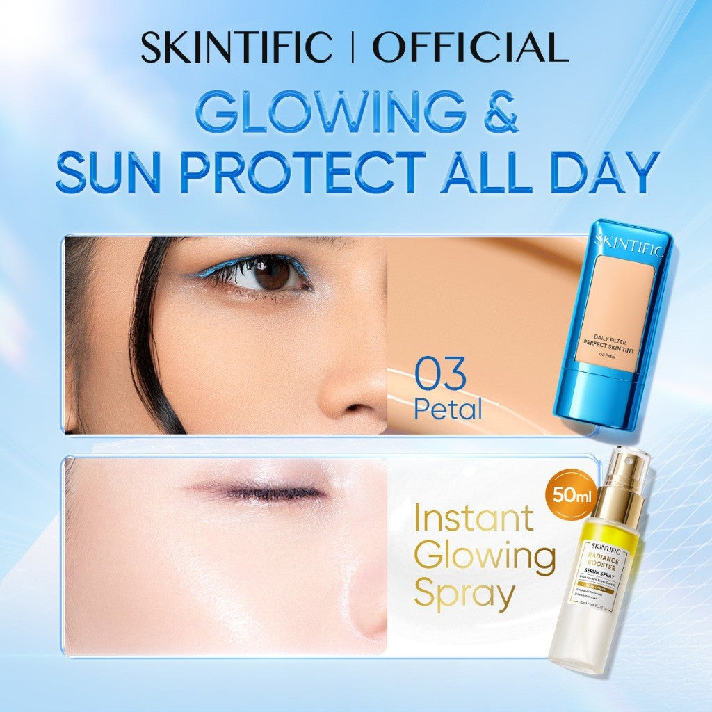 <TOP SELLER>SKINTIFIC All Day Protect 2in1 Tinted Serum Sunscreen SPF50+PA++++ Soft Glow Perfect Coverage 8H Lasting
