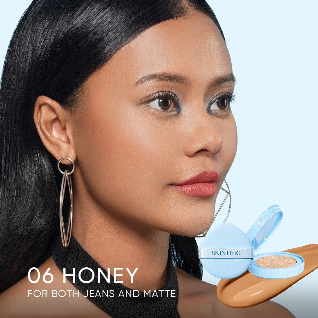 [NO.1] SKINTIFIC Perfect Stay Velvet Matte Cushion Foundation Full Coverage Long-lasting Oil Control Flawless Makeup