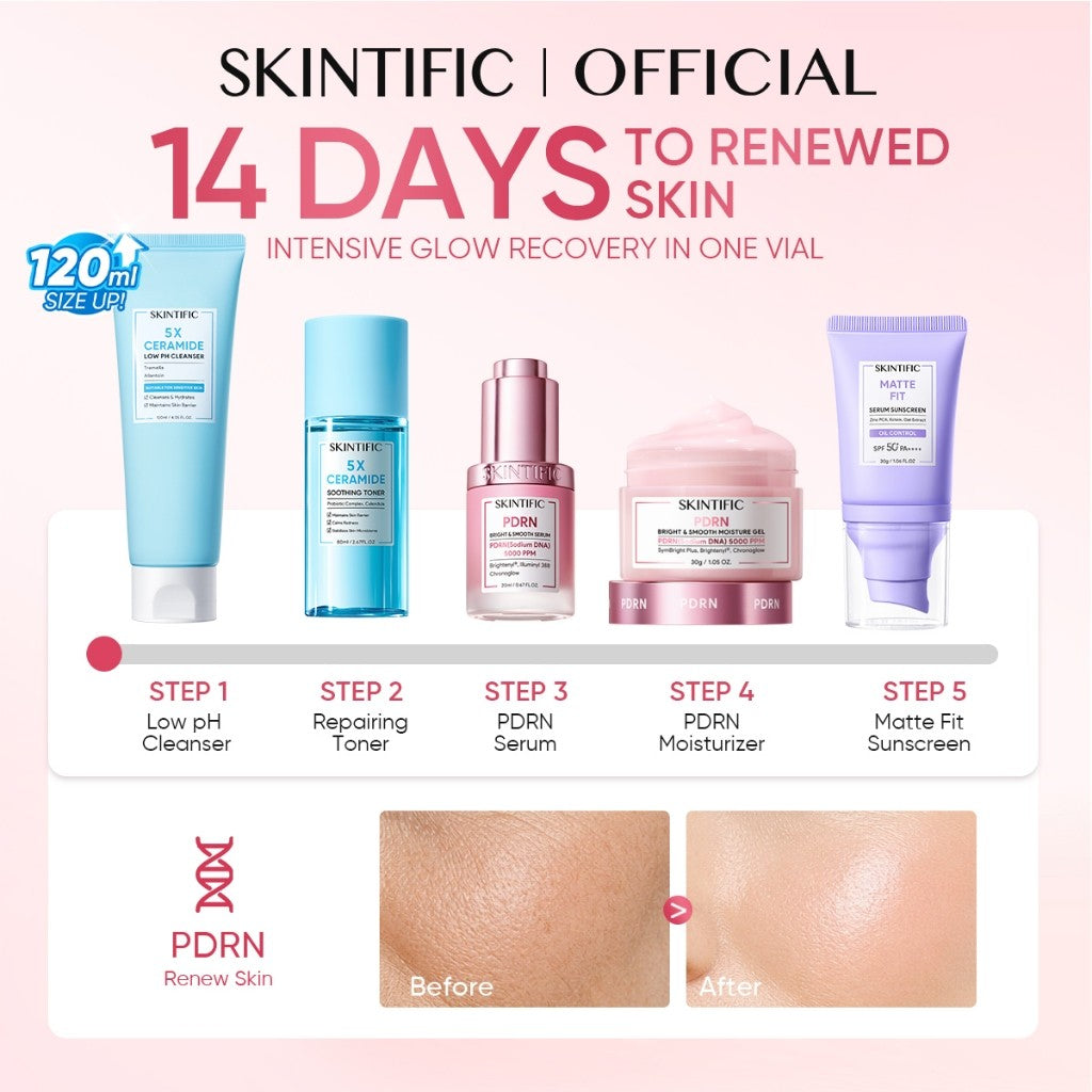 <9pcs Skincare Set>SKINTIFIC Repairing Barrier, Glowing,Fading Spots