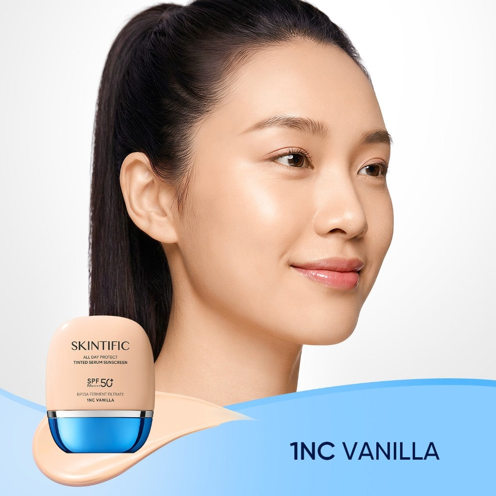 <TOP SELLER>SKINTIFIC All Day Protect 2in1 Tinted Serum Sunscreen SPF50+PA++++ Soft Glow Perfect Coverage 8H Lasting