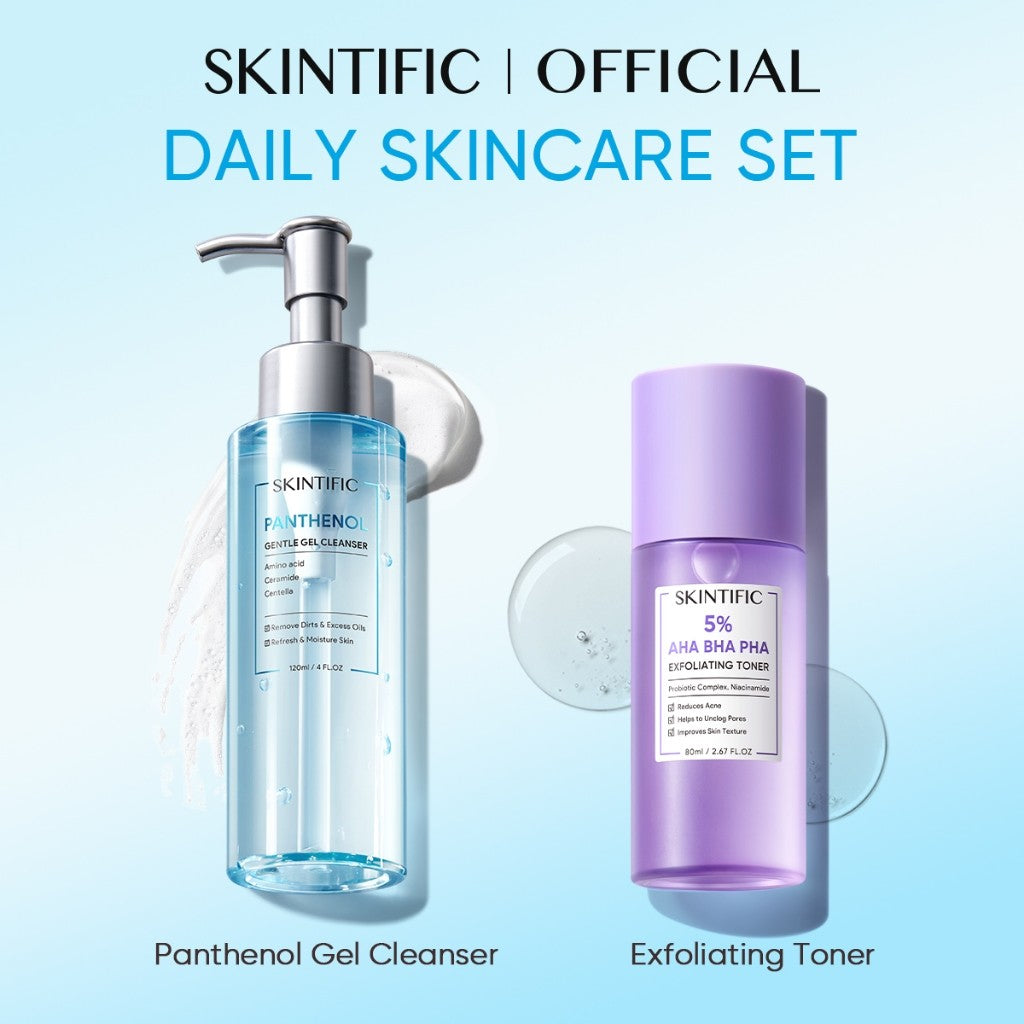 SKINTIFIC Panthenol Gel Cleanser Hydrating Moisturize Smooth Skin pencuci muka Face Wash Amino Acid Oil Control