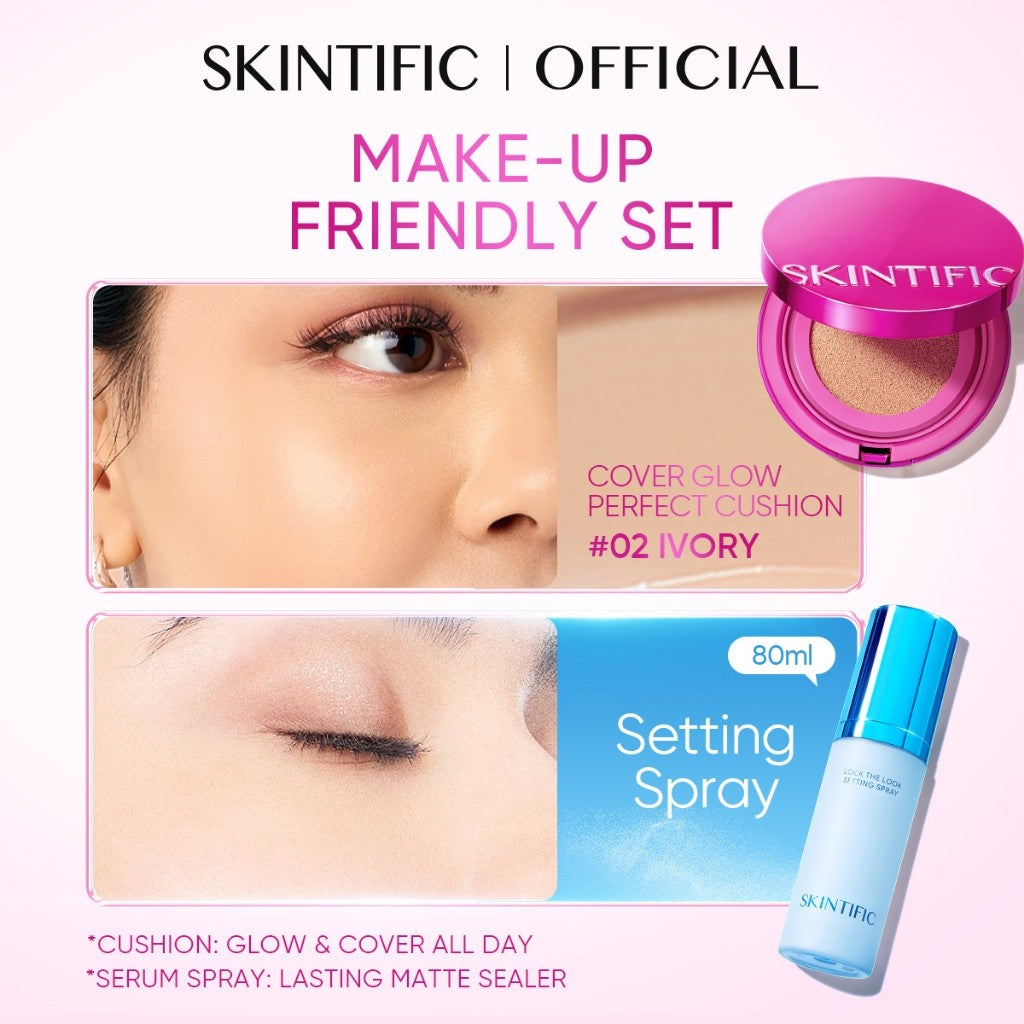 SKINTIFIC Lock The Look Setting Spray Long-Lasting Oil Control Velvet Matte Finish Face Make up Fixing Spray Waterproof