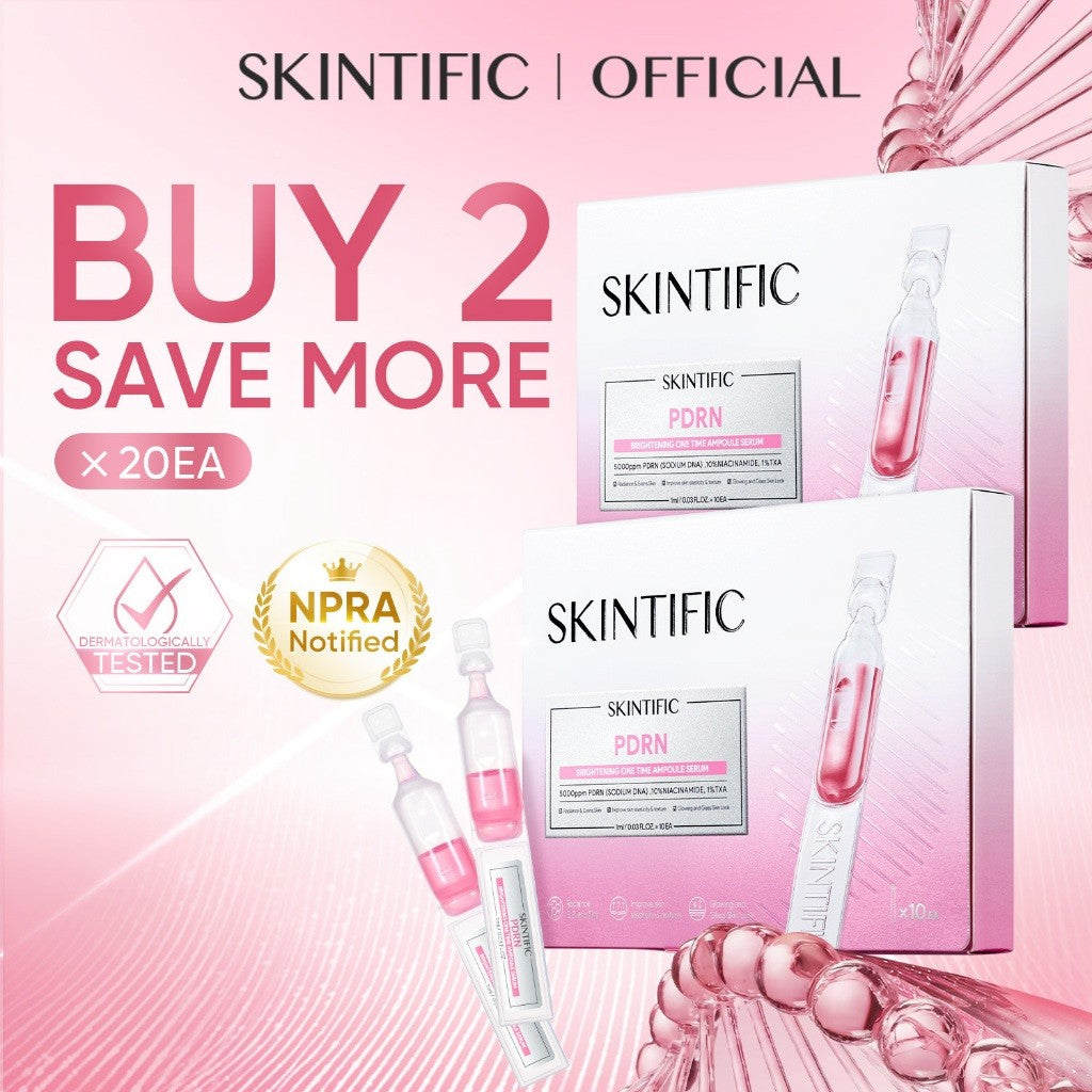 [NEW LAUNCH] SKINTIFIC PDRN Skin Booster Ampoule Serum Single Dose Niacinamide Brightening Repair Hydrating 1ml x 30pcs