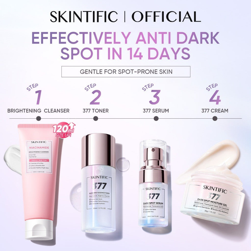 <2pcs Skincare Set>SKINTIFIC Anti Dark Spot Even Tone Radiant Skin Fade acne scars Moisturizing-377 Serum ,Facial Cream