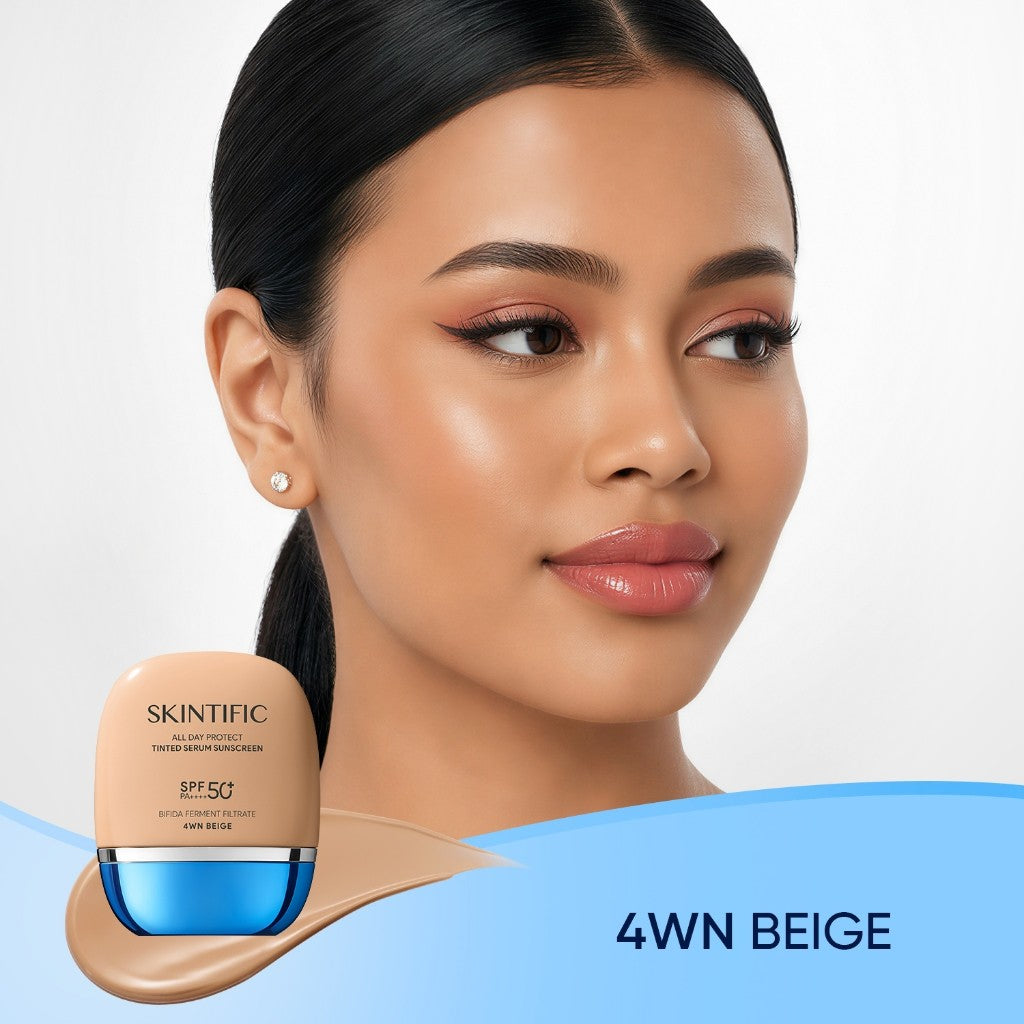 <TOP SELLER>SKINTIFIC All Day Protect 2in1 Tinted Serum Sunscreen SPF50+PA++++ Soft Glow Perfect Coverage 8H Lasting