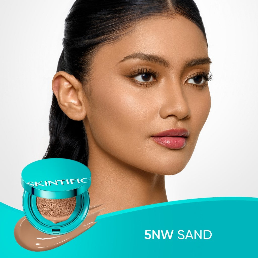 [5.21 New Launch]SKINTIFIC Perfect Stay Serum Matte Cushion Foundation SPF50 PA++++ Full Coverage Long-Lasting Makeup