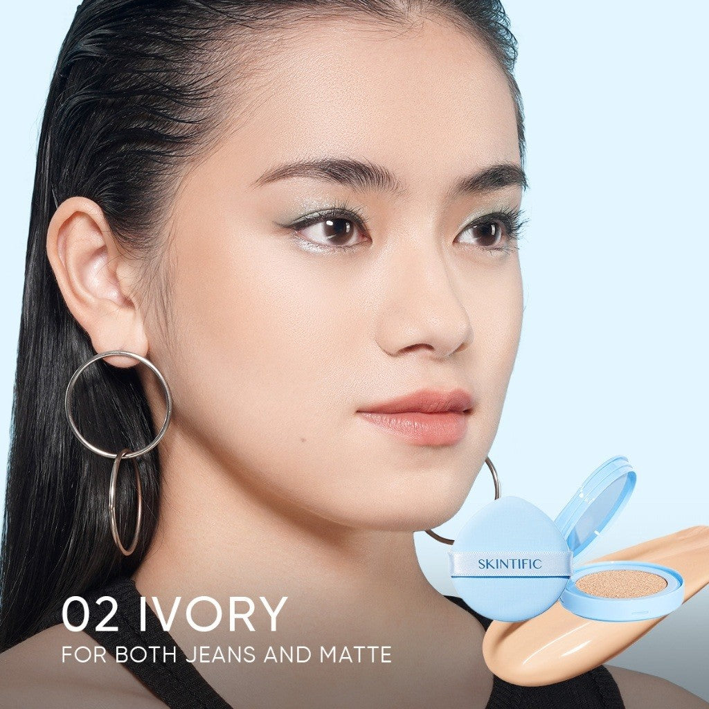 [NO.1] SKINTIFIC Perfect Stay Velvet Matte Cushion Foundation Full Coverage Long-lasting Oil Control Flawless Makeup