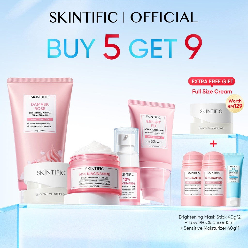 <9pcs Skincare Set>SKINTIFIC Repairing Barrier, Glowing,Fading Spots