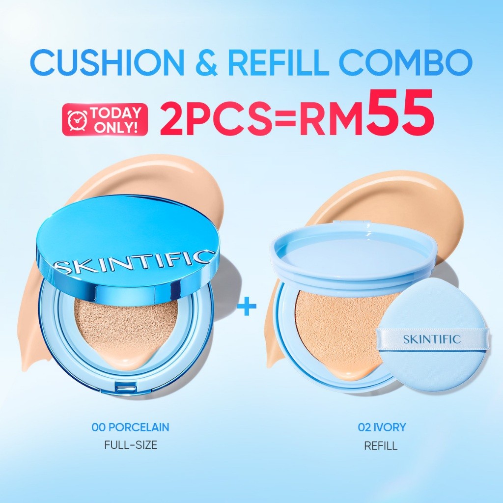 [NO.1] SKINTIFIC Perfect Stay Velvet Matte Cushion Foundation Full Coverage Long-lasting Oil Control Flawless Makeup
