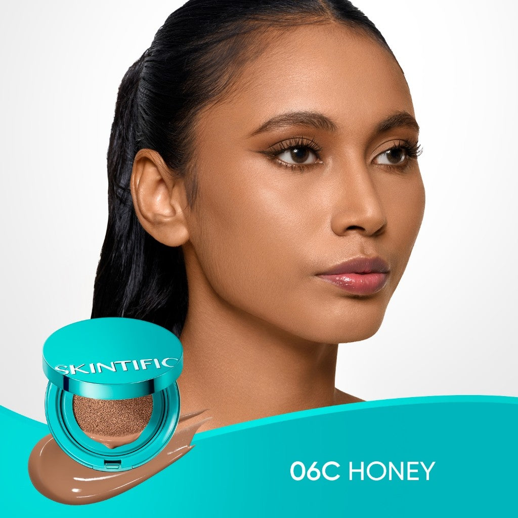 [5.21 New Launch]SKINTIFIC Perfect Stay Serum Matte Cushion Foundation SPF50 PA++++ Full Coverage Long-Lasting Makeup