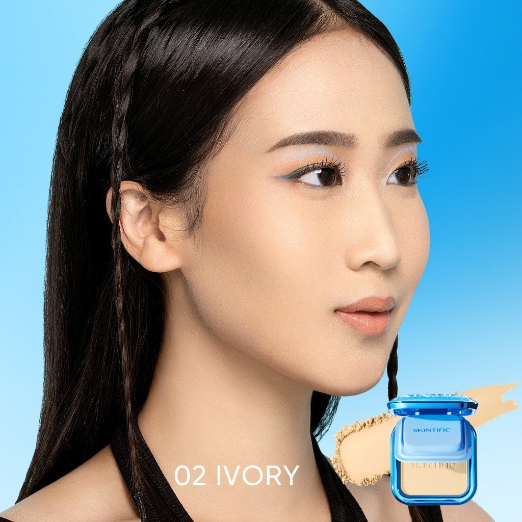 SKINTIFIC Ultra Cover Powder Foundation Full Coverage Oil Control Matte Flawless Face Concealer Makeup