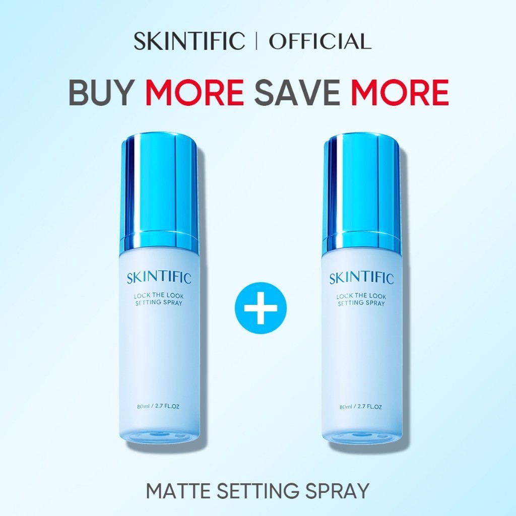 SKINTIFIC Lock The Look Setting Spray Long-Lasting Oil Control Velvet Matte Finish Face Make up Fixing Spray Waterproof