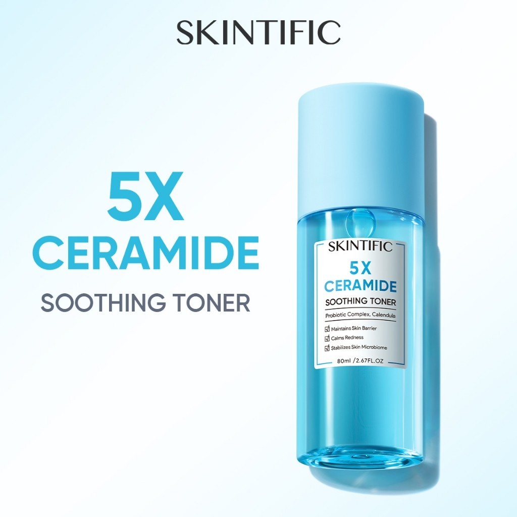 SKINTIFIC 5X Ceramide Soothing Skin Barrier Repair Toner hydrating toner simple toner skincare 80ml