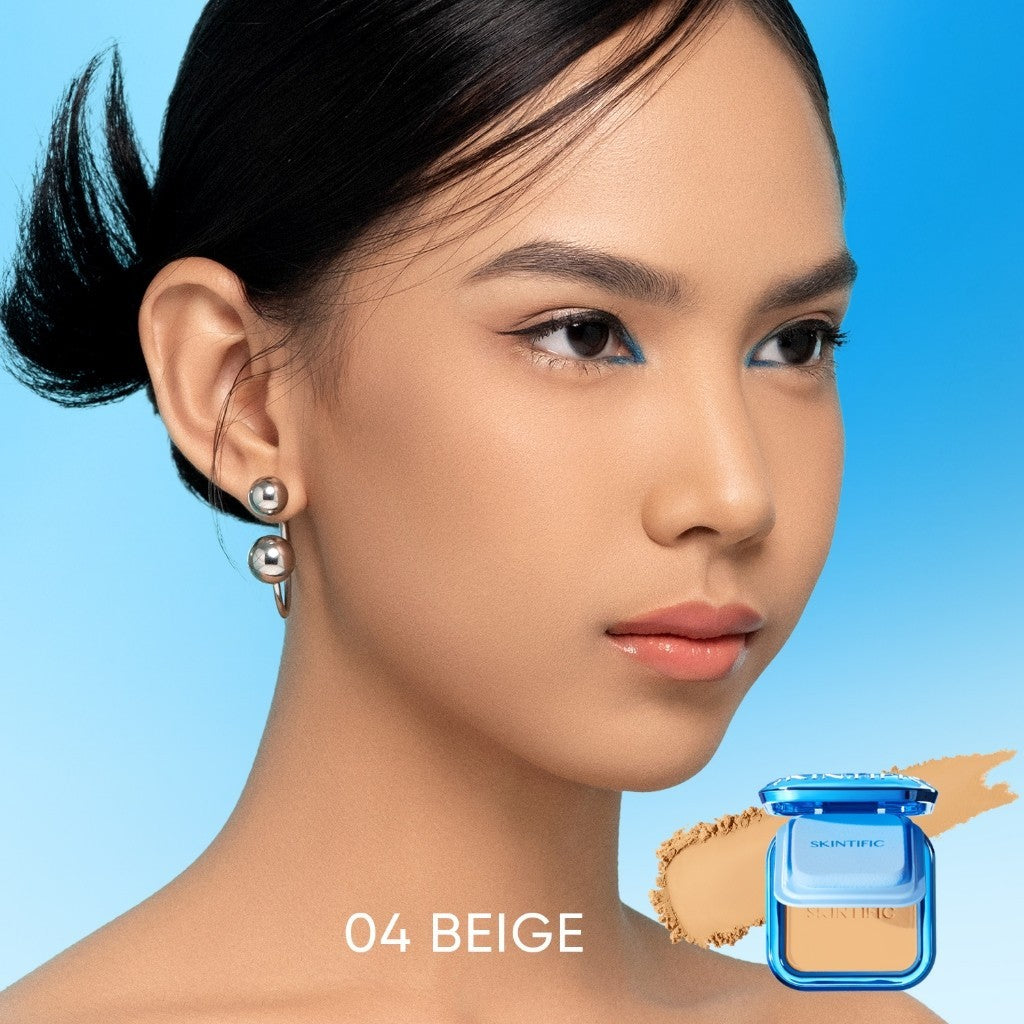 SKINTIFIC Ultra Cover Powder Foundation Full Coverage Oil Control Matte Flawless Face Concealer Makeup